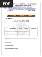 Capstone Project Diary (22058) : DIPLOMA IN - Academic Year (2021 - 2022)