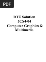 RTU Solution 5CS4-04 Computer Graphics & Multimedia