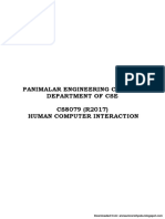 Unit 1-5 CS8079 HCI QBank Panimalar College PDF