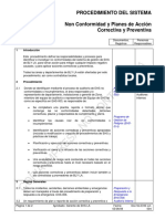 EHS-004 No Conformidad y Acciones Correctivas-Preventivas