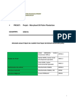 Liberia - Projet - Maryland Oil Palm Plantation - Resume EIES