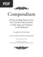 Compendium: of Voice-Leading Patterns From The 17th and 18th Centuries To Play, Sing, and Transpose at The Keyboard