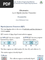 Lec-6 Bipolar Junction Transistors: Electronics