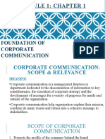 Module 1: Chapter 1: Foundation of Corporate Communication