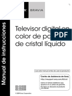 Manual de Instrucciones Sony KDL-32L5000