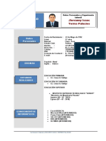 Currículo Vitae: Jhovanny Isaac Torres Palacios