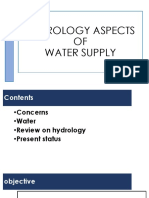 Hydrology Aspect of Water Supply