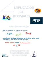 Multiplicación de Decimales