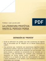 La Literatura Profética Hasta El Período Persa