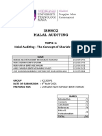 ISH 602 IC2205P1 Assignment 1 GROUP 1 TOPIC 1 (HALAL AUDITING, THE CONCEPT OF SHARIAH COMPLIANCE)