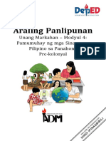 AP5 Q1 M4 Pamumuhay NG Mga Sinaunang Pilipino