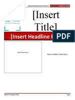 Newspaper Article Template 3