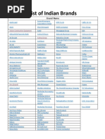 List of Indian Brands: Brand Name