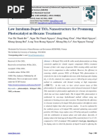 Low Inrıdıum-Doped TiO2 Nanostructure For Promısıng Photocatalyst In Hexane Treatment