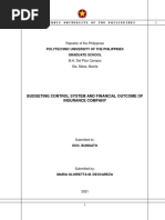 Thesis 2 Budgeting Control System and Financial Outcome For Insurance Company