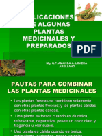 Aplicaciones de Algunas Plantas Medicinales y Preparados