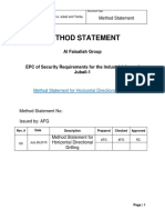 Method Statement Horizontal Directional Drilling