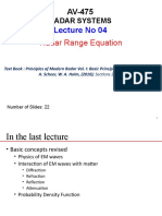 Lecture-4 - The Radar Equation