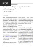 Recent History of The European Nassarius Nitidus (Gastropoda) : Phylogeographic Evidence of Glacial Refugia and Colonization Pathways