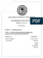 Aligarh Muslim University Murshidabad Centre: SESSION: 2021-22 Tutorial