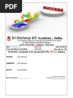 Sri Chaitanya IIT Academy., India.: 09-09-2021 - SR - Super60 & All - Jee-Adv (2019-P2) - Syllabus