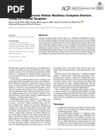 Technique To Fabricate Hollow Maxillary Complete Denture