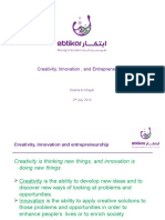 Creativity, Innovation, and Entrepreneurship: Osama Al Khajah