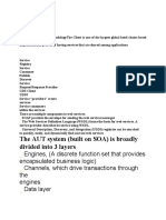 The AUT System (Built On SOA) Is Broadly Divided Into 3 Layers