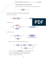 5 Block Diagram Representation of LTI Systems: U (T) G(S) y (T)