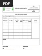 Formato para El Registro de La Fumigacion