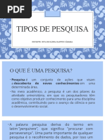 Tipos de Pesquisa