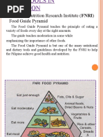 Food and Nutrition Research Institute (FNRI) Food Guide Pyramid