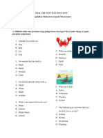 Soal Pre-Test Dan Post-Test Pengabdian Mahasiswa Kepada Masyarakat