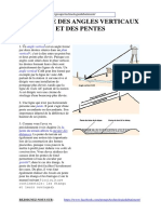 Mesure Des Angles Verticaux Et Des Pentes: Angle Vertical Et Pente