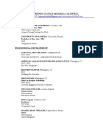 Raymond O Caldwell CV 