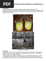 Experiment 7 - Gravimetric Determination of Aluminum As Oxinate