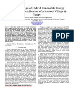 Optimal Design of Hybrid Renewable Energy System For Electrification of A Remote Village in Egypt