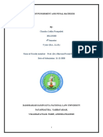 The Basis of Punishment and Penal Matrixes: Chandra Lekha Pasupuleti 18LLB 020 4 Semester 5 Year (B.A., LL.B.)