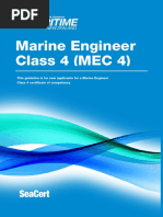 Marine Engineer MEC4 Certificate MNZ Guideline