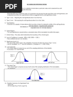 Hypothesis Testing Key Words