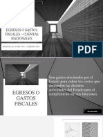 Egresos o Gastos Fiscales - Cuentas Nacionales