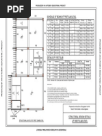 Schedule of Beams at First Slab Level: FB2 FB2 S1