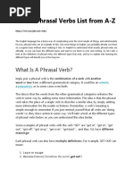 2000 Plus Phrasal Verbs List From A-Z