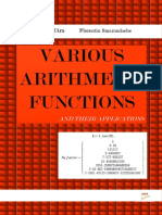 Various Arithmetic Functions and Their Applications