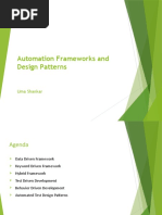 Automation Frameworks and Design Patterns