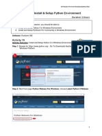 LAB ACTIVITY 1: Install & Setup Python Environment