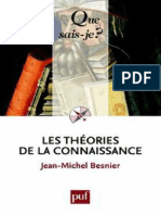 Les Theories de La Connaissance - Besnier Jean-Michel