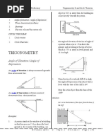 Trigonometry II and Circle Theorem