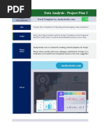 Data Analysis Project Plan Template