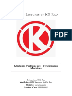 GATE Lectures by KN Rao: Machines Problem Set - Synchronous Machines